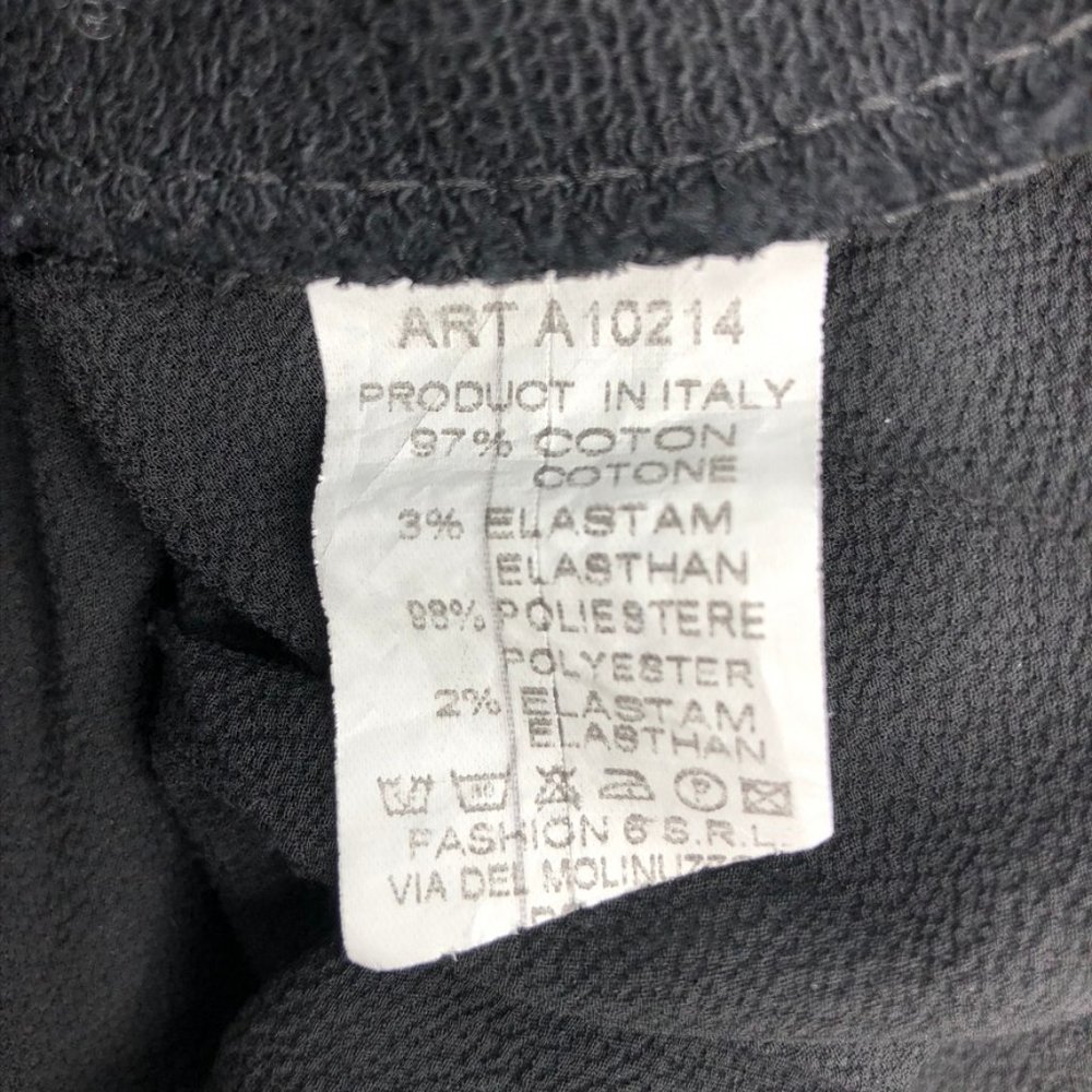 Lumina Italy Black Sweatshirt with Pleated Back - Picture 8 of 8
